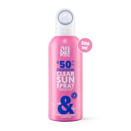Clear Sun Spray SPF 50 – Transparenter Sonnenschutz für Gesicht & Körper | A.N.D. beauty