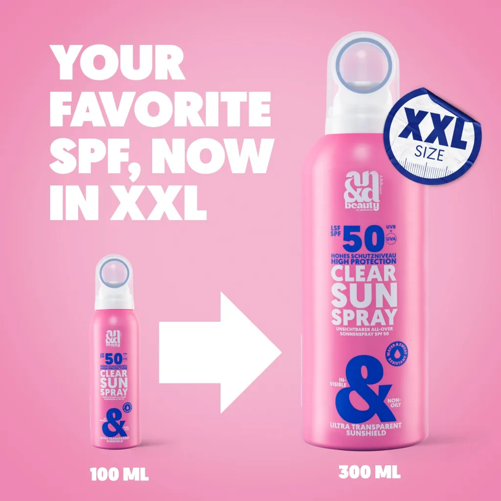 Clear Sun Spray SPF 50 – Transparenter Sonnenschutz XXL SPF Addict Bundle | A.N.D. beauty
