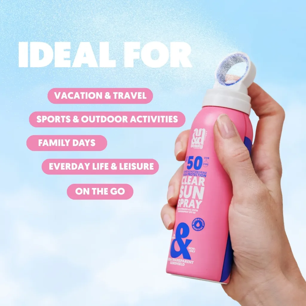 Clear Sun Spray SPF 50 – Transparenter Sonnenschutz XXL SPF Addict Bundle | A.N.D. beauty