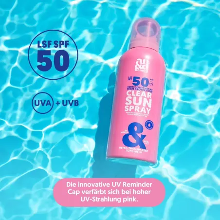 Clear Sun Spray SPF 50 – Transparenter Sonnenschutz für Gesicht & Körper | A.N.D. beauty