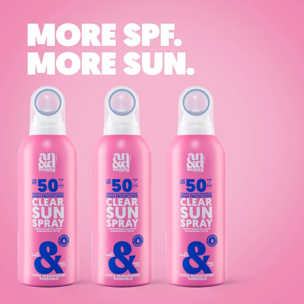 Clear Sun Spray SPF 50 – Transparenter Sonnenschutz XXL SPF Addict Bundle | A.N.D. beauty
