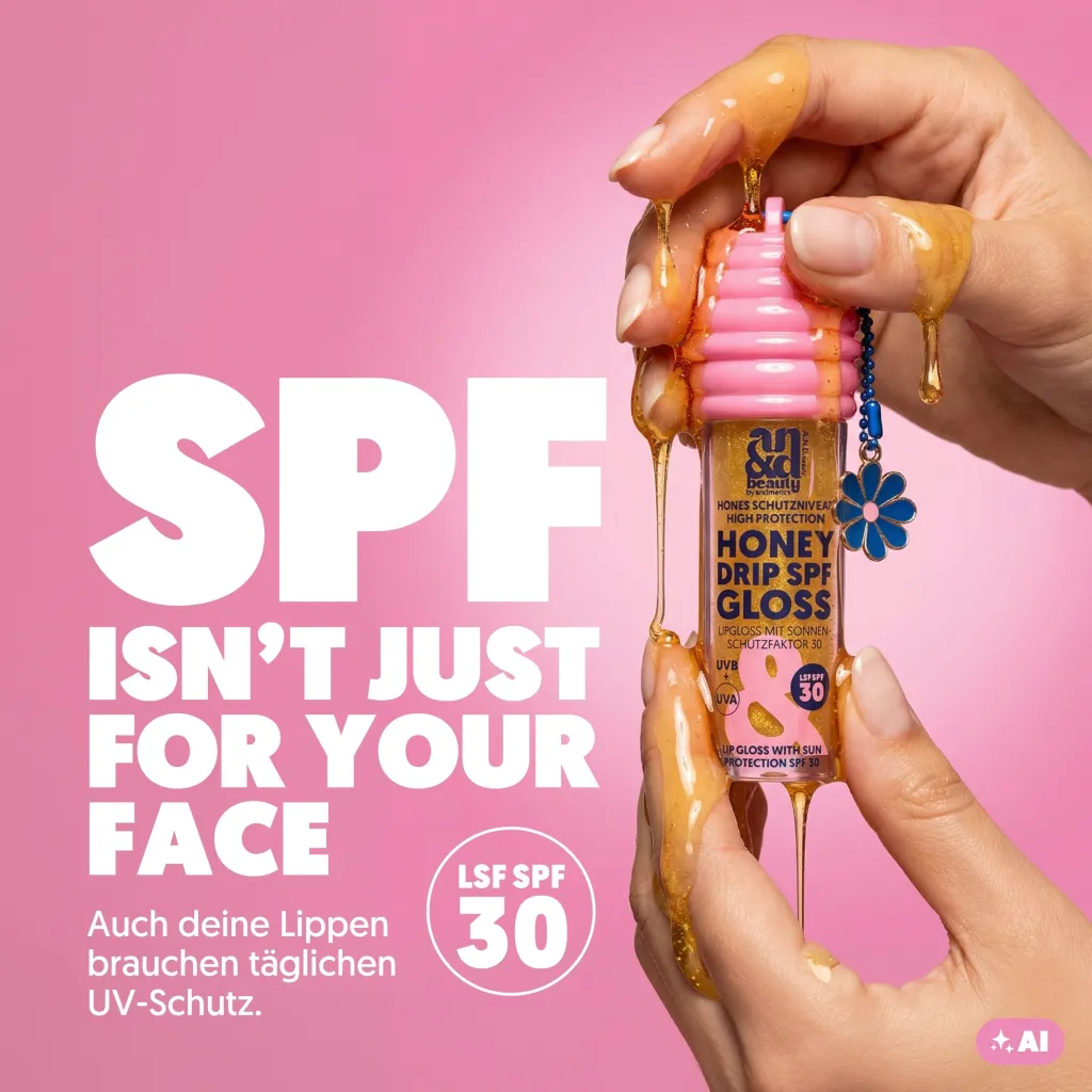 Honey Drip SPF Gloss SPF 30 – High Shine Lip Gloss with SPF | A.N.D. beauty