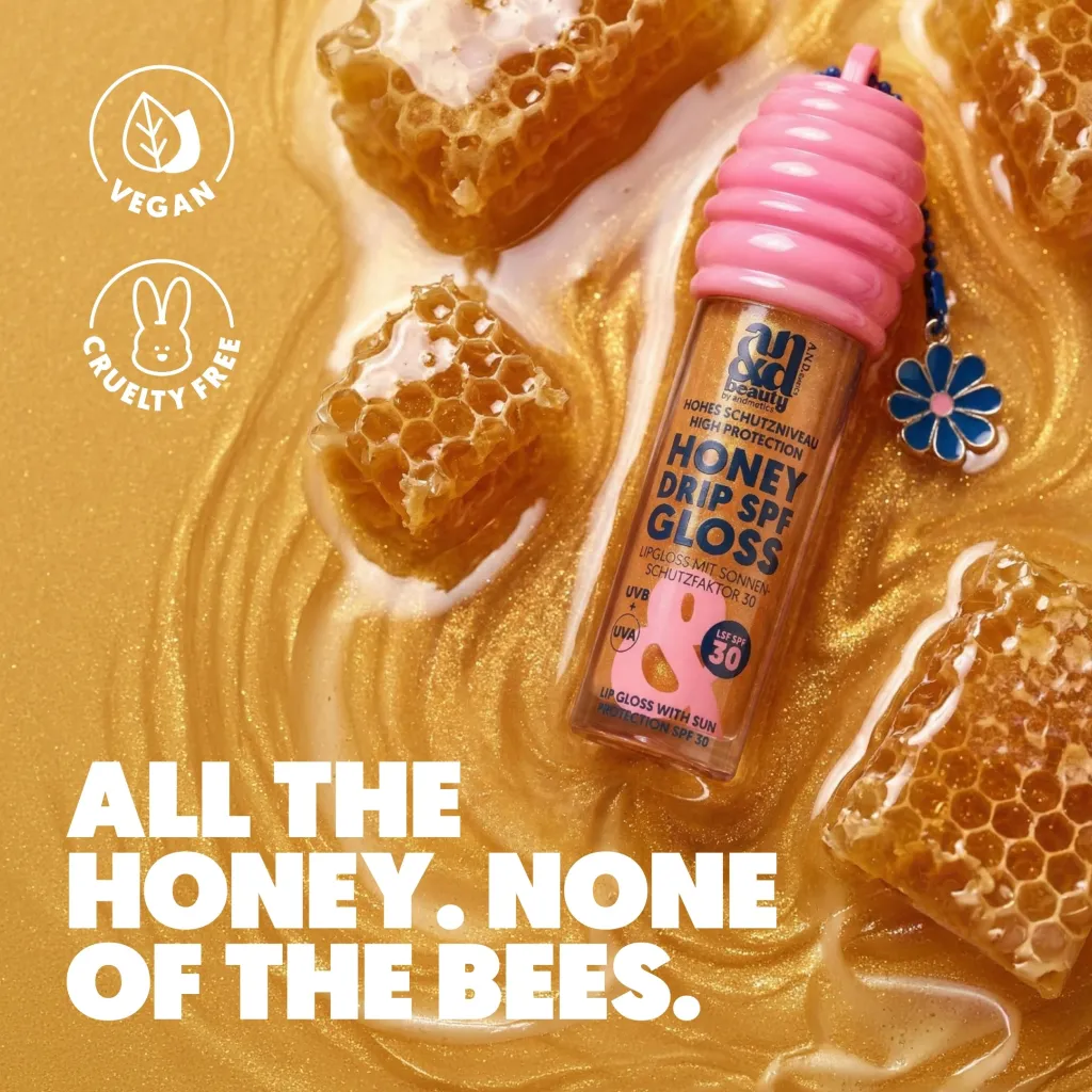 Honey Drip SPF Gloss SPF 30 – High Shine Lip Gloss with SPF | A.N.D. beauty