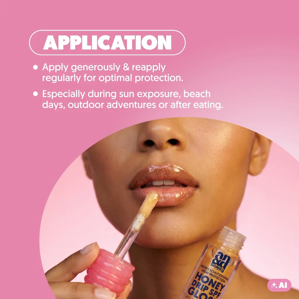 Honey Drip SPF Gloss SPF 30 – High Shine Lip Gloss with SPF | A.N.D. beauty