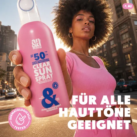 Clear Sun Spray SPF 50 – Transparenter Sonnenschutz Everywhere SPF Kit | A.N.D. beauty