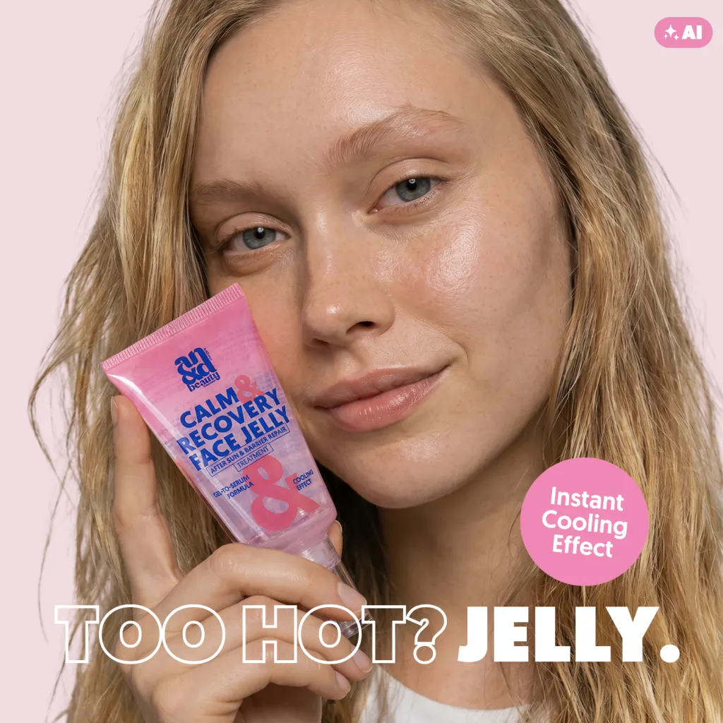 Calm & Recover Face Jelly – Cooling Gel-to-Serum für gestresste Haut | A.N.D. beauty