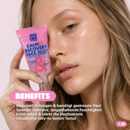 Calm & Recover Face Jelly – Cooling Gel-to-Serum für gestresste Haut | A.N.D. beauty