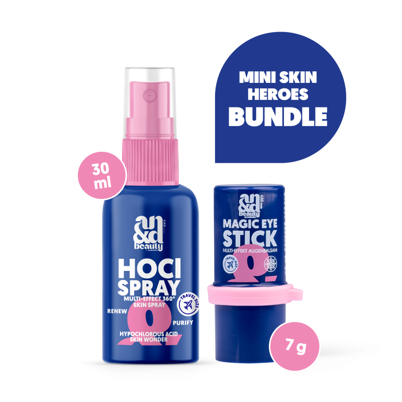 Mini Skincare Bundle – Mini HOCl Spray & Mini Magic Eye Stick | A.N.D. beauty