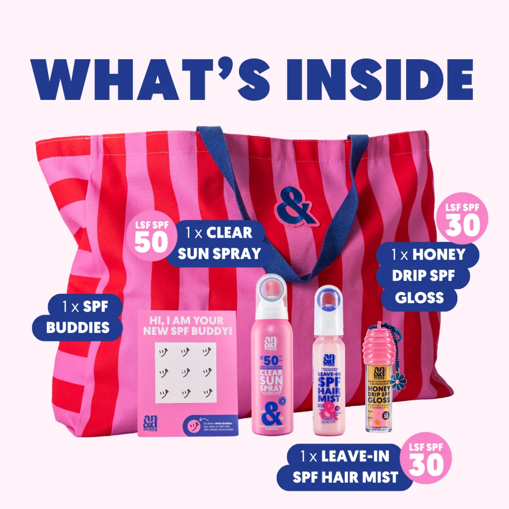 SPF Babe Bundle – Summer Essentials mit Beach Bag | A.N.D. beauty