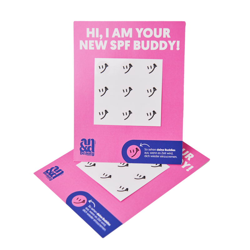 A.N.D. beauty SPF Buddies | UV-Sensitive SPF Reminder Stickers