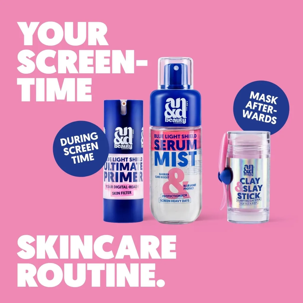 Screen & Slay Bundle – Blue Light Serum Mist, Primer & Clay Stick | A.N.D. beauty