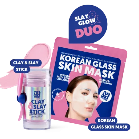 Slay & Glow Duo – Clay & Slay Stick & Glass Skin Mask | A.N.D. beauty