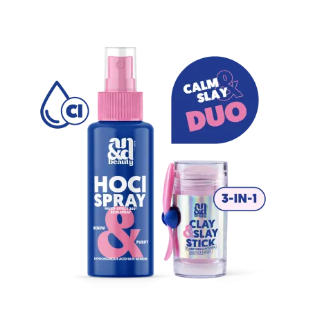 Calm & Slay Duo – HOCl Spray & Clay & Slay Stick | A.N.D. beauty