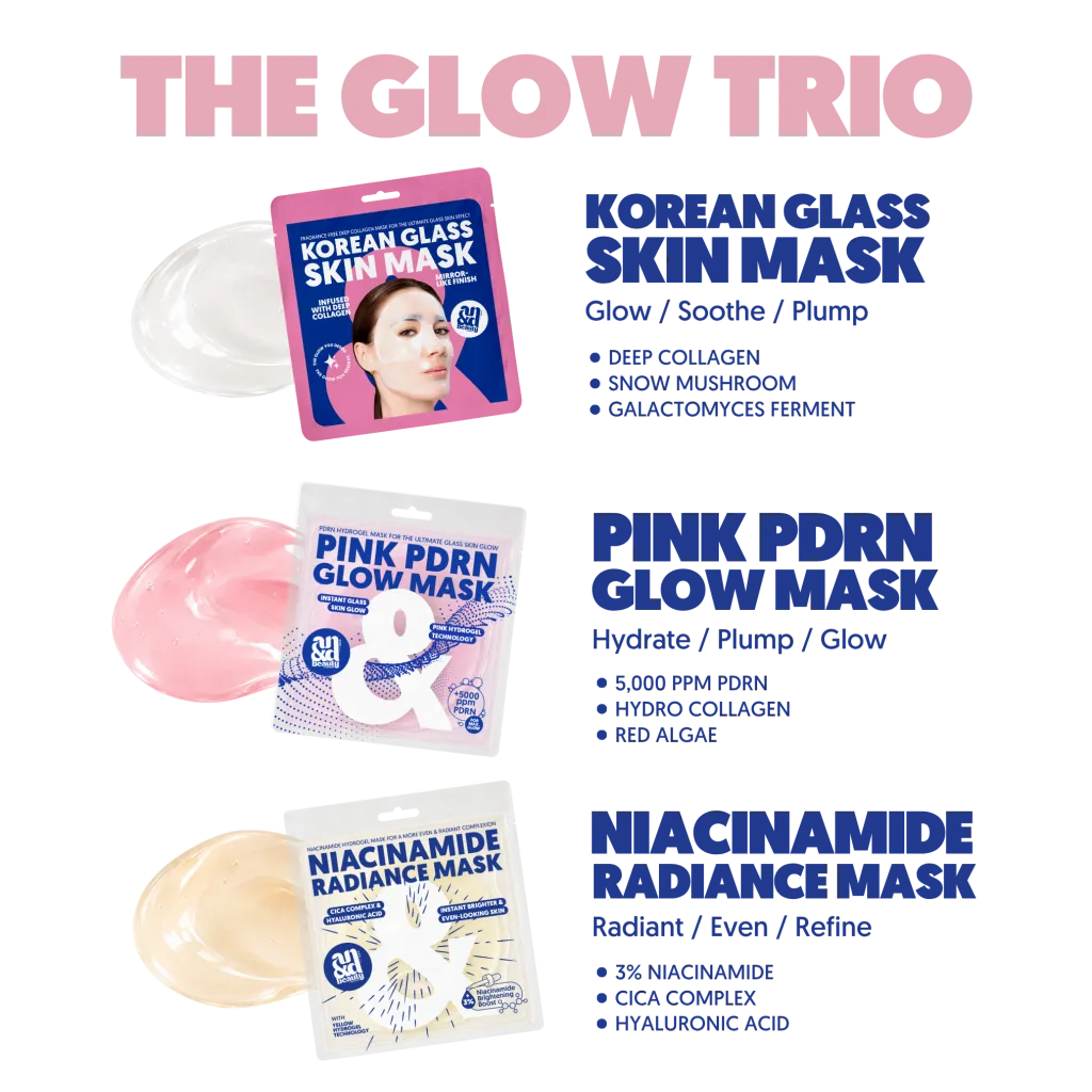 The Glow Trio – 3 Hydrogel-Masken | A.N.D. beauty