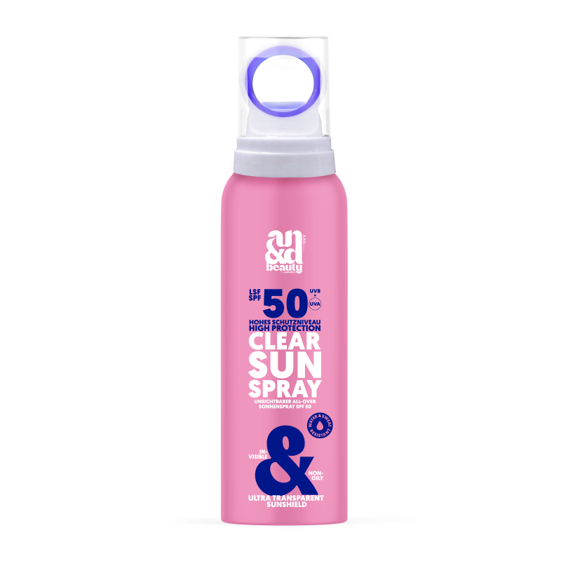 Clear Sun Spray LSF 50 – Transparent. Easy. High Protection. | A.N.D. Beauty