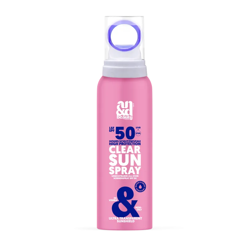 Clear Sun Spray LSF 50 – Transparent. Easy. High Protection. | A.N.D. Beauty