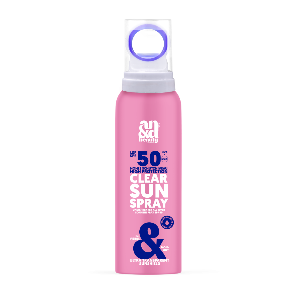 Clear Sun Spray LSF 50 – Transparent. Easy. High Protection. | A.N.D. Beauty