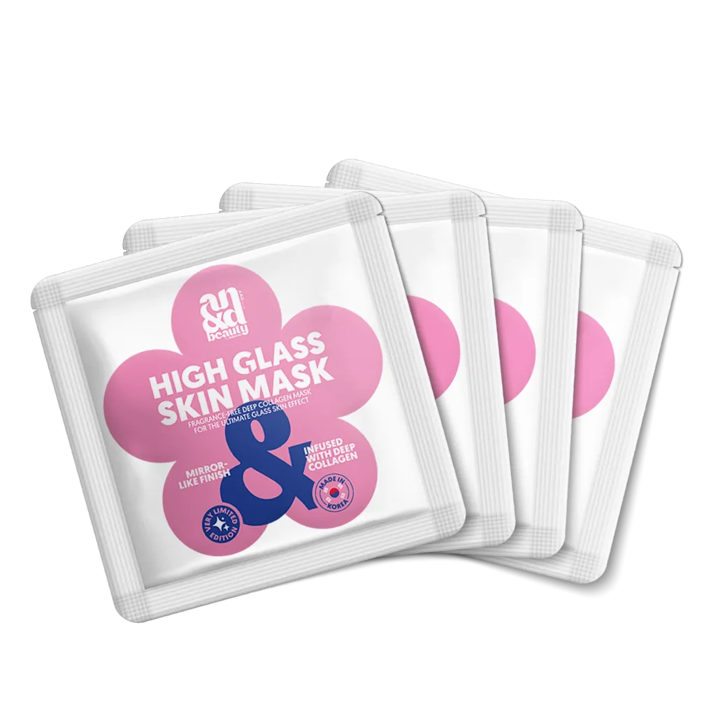 A.N.D. beauty – The High Glass Skin Mask 4-Pack | Korean Glow Deal