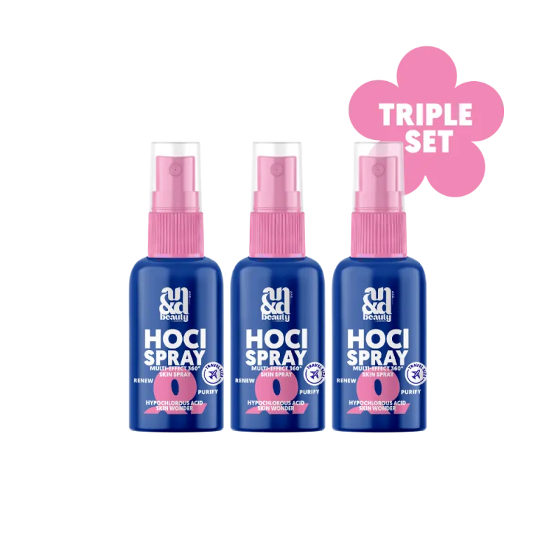 A.N.D. beauty HOCl Spray Mini Triple Glow Set (3x 30ml)