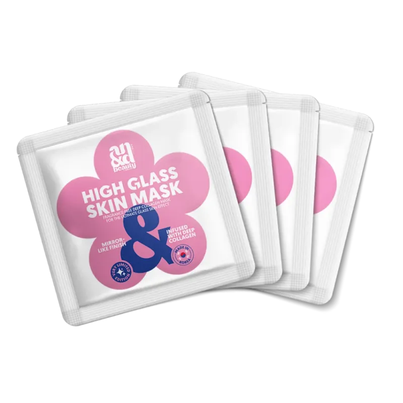 A.N.D. beauty – The High Glass Skin Mask 4-Pack | Korean Glow Deal
