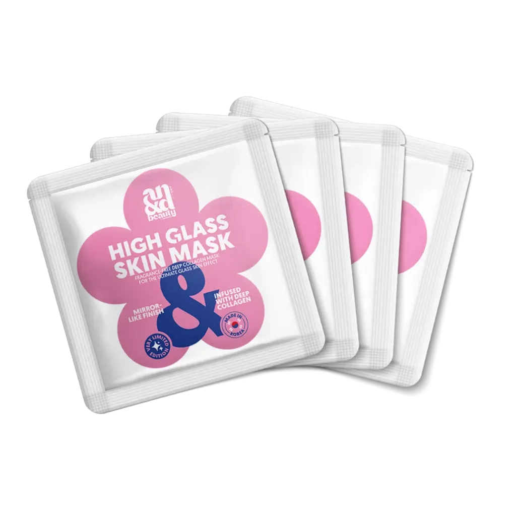 A.N.D. beauty – The High Glass Skin Mask 4er Set | Korean Glow Deal