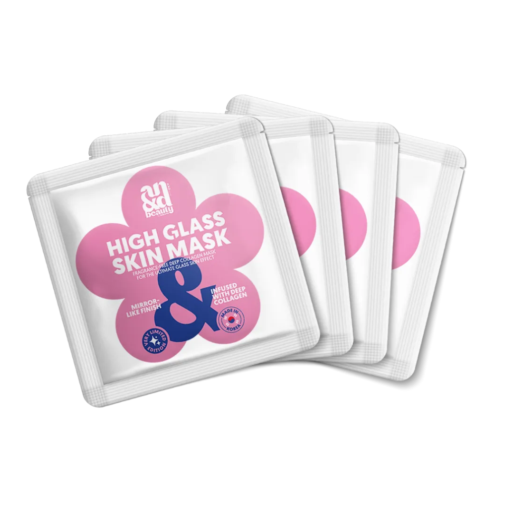 A.N.D. beauty – The High Glass Skin Mask 4-Pack | Korean Glow Deal