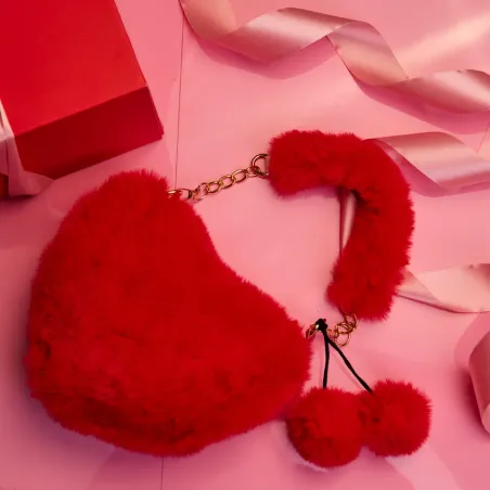 Plush heart bag