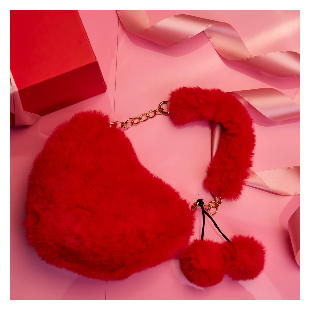 Plush heart bag