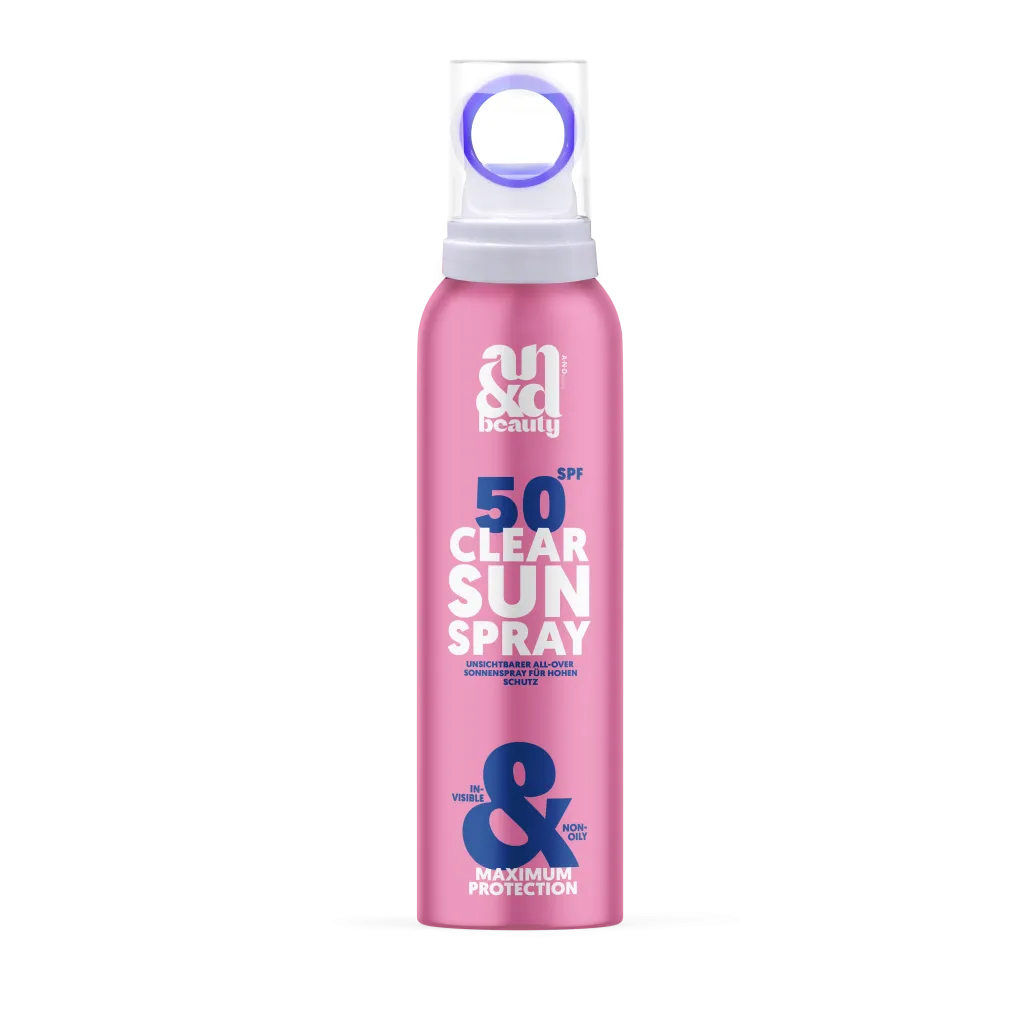 Clear Sun Spray LSF 50 – Transparent. Easy. High Protection. | A.N.D. Beauty