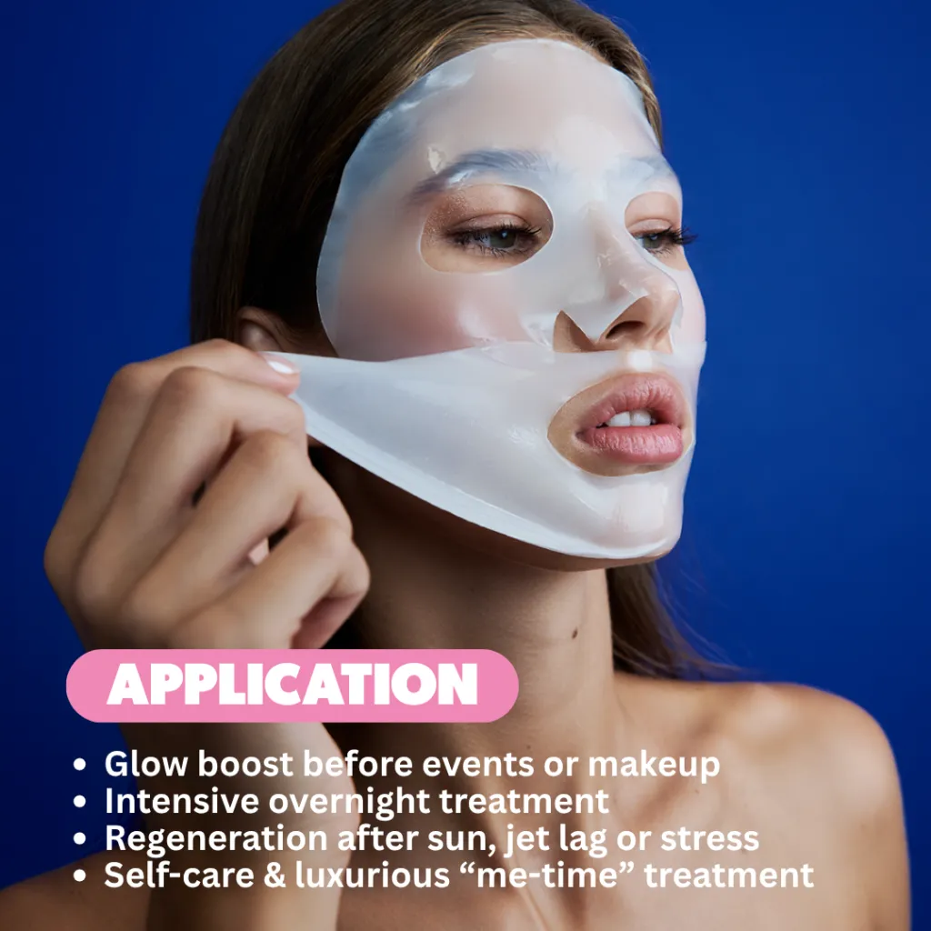 Anwendung der Glass Skin Mask