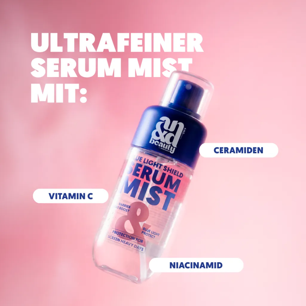 Inhaltsstoffe Blue Light Serum Mist mit Vitamin C, Niacinamid, Ceramiden