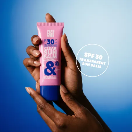 Transparent sun balm with SPF 30