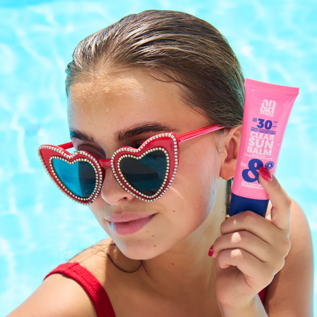 Clear Sun Balm by A.N.D. beauty in the pool