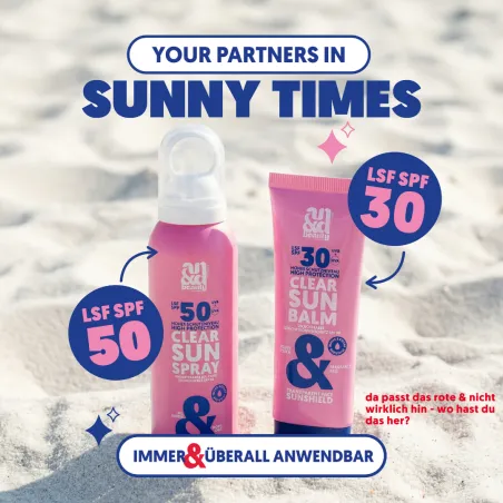 A.N.D. beauty Clear Sun Spray and Balm, perfect sun screen duo, sunscreen and sunspray