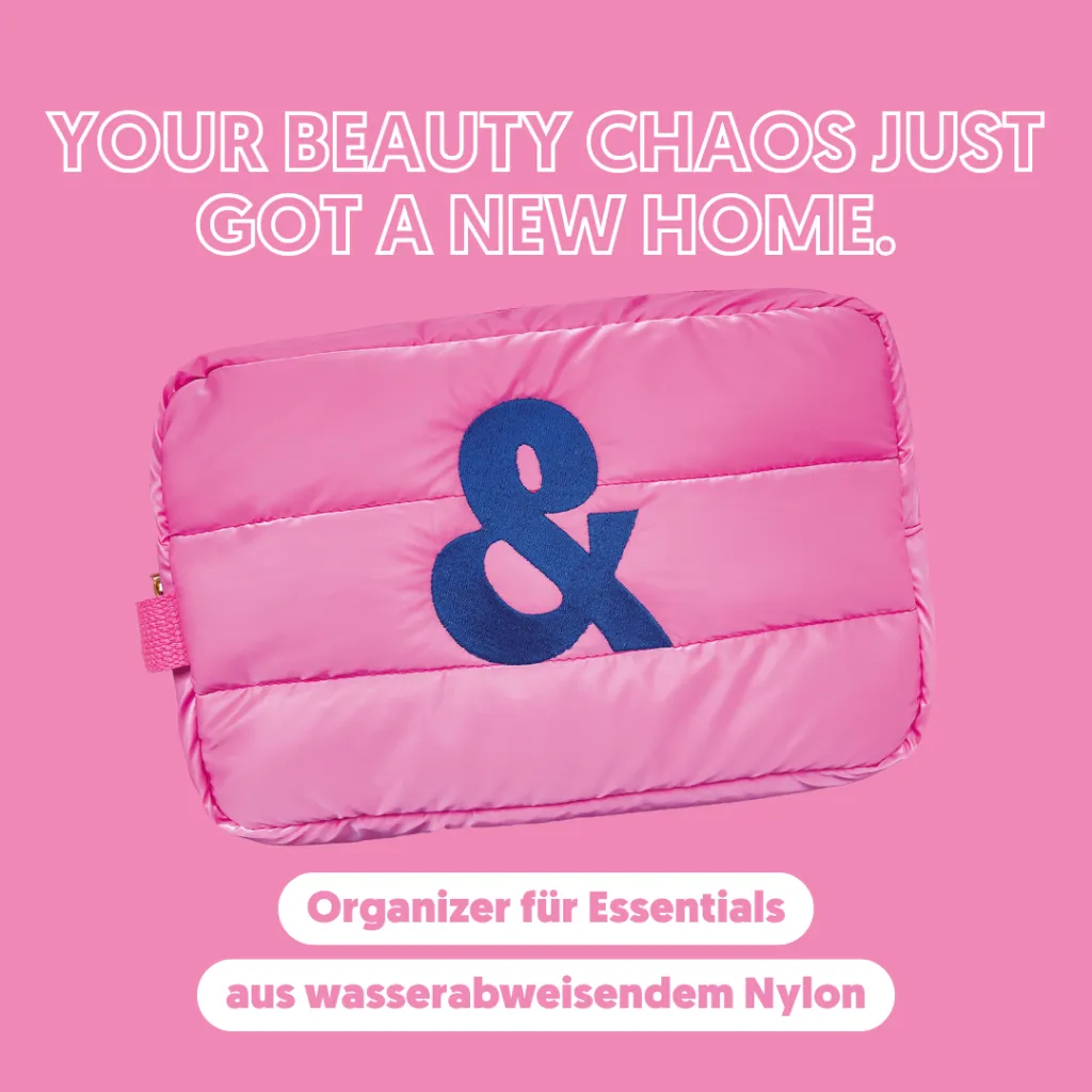 A.N.D. beauty Organizer Pink Puffy Bag