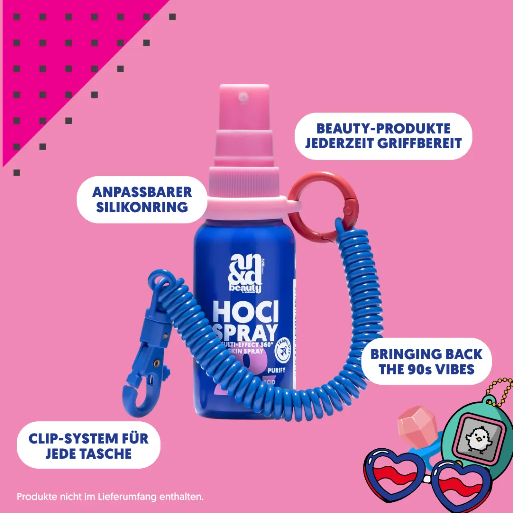 Flex & Glow Charm A.N.D. beauty Clip your beauty essentials to your bag