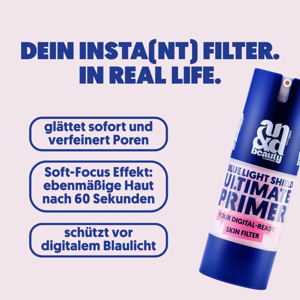 Blue Light Ultimate Shield Primer for refined pores and protection against blue light