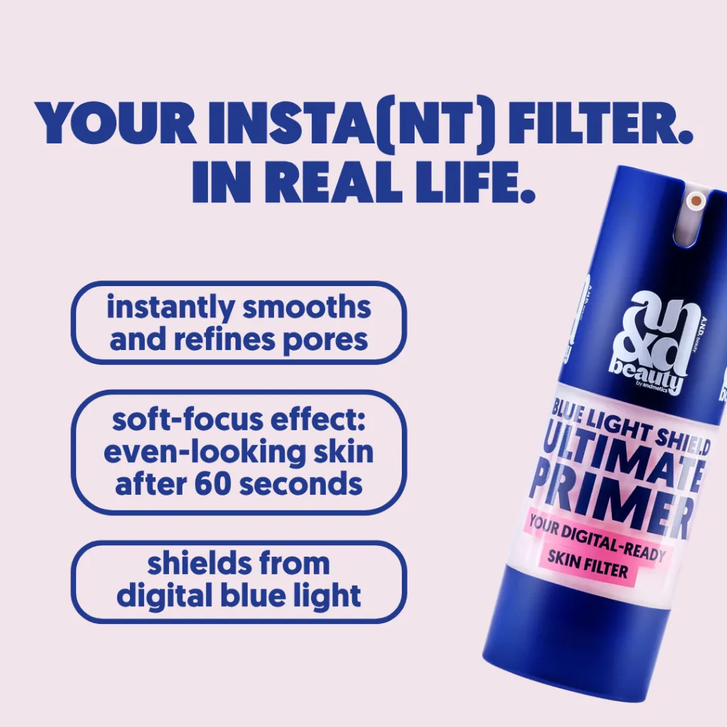 Blue Light Ultimate Shield Primer for refined pores and protection against blue light