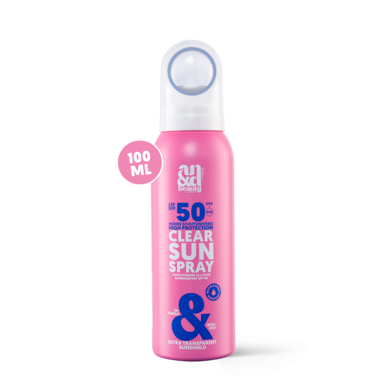 Clear Sun Spray LSF 50 – Transparent. Easy. High Protection. | A.N.D. Beauty