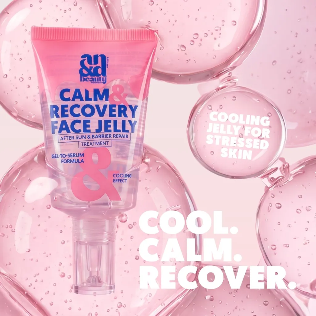 Calm & Recover Face Jelly – Cooling Gel-to-Serum für gestresste Haut | A.N.D. beauty