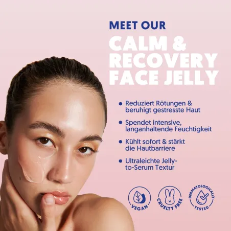 Calm & Recover Face Jelly – Cooling Gel-to-Serum für gestresste Haut | A.N.D. beauty