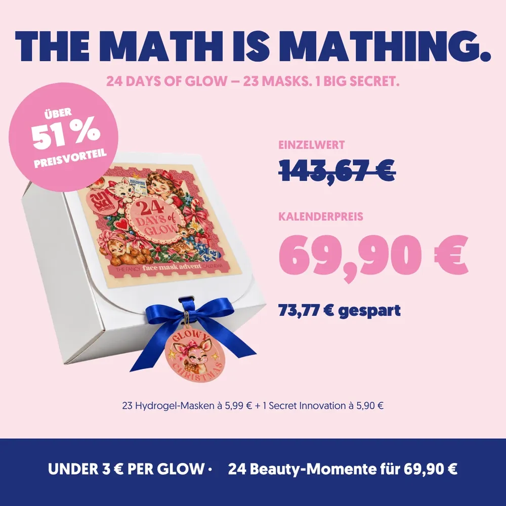 24 Days of Glow: Einzelwert 143,67 €, Kalenderpreis 69,90 € – über 51 % Preisvorteil