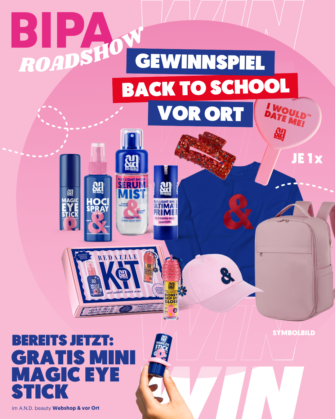 Oster Launch, Sonnenschutzfaktor, gratis blaues Kosmetiktäschchen, and beauty